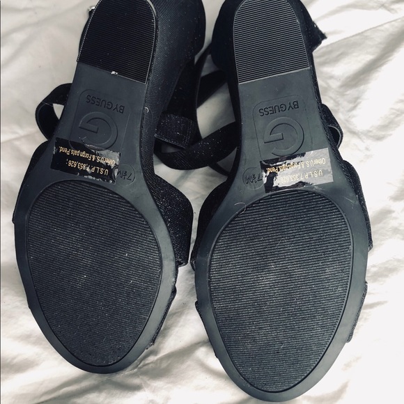 Guess Sparkle Criss-cross Ankle Strap Wedge Sandal - Picture 5 of 7